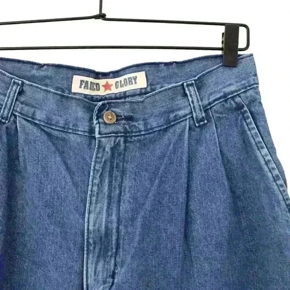 Vintage Faded Glory High-Rise Pleated Mom Jeans – Fits 8/10 - Picture 3 of 6
